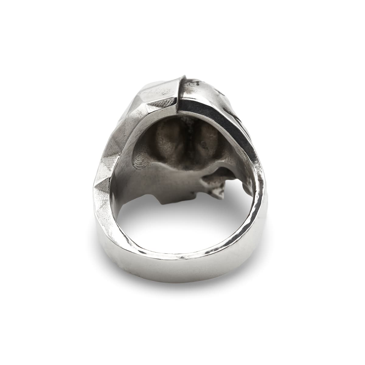 Herren Männer Mann Siegelring Ring Sterling Silber Totenkopf polygon