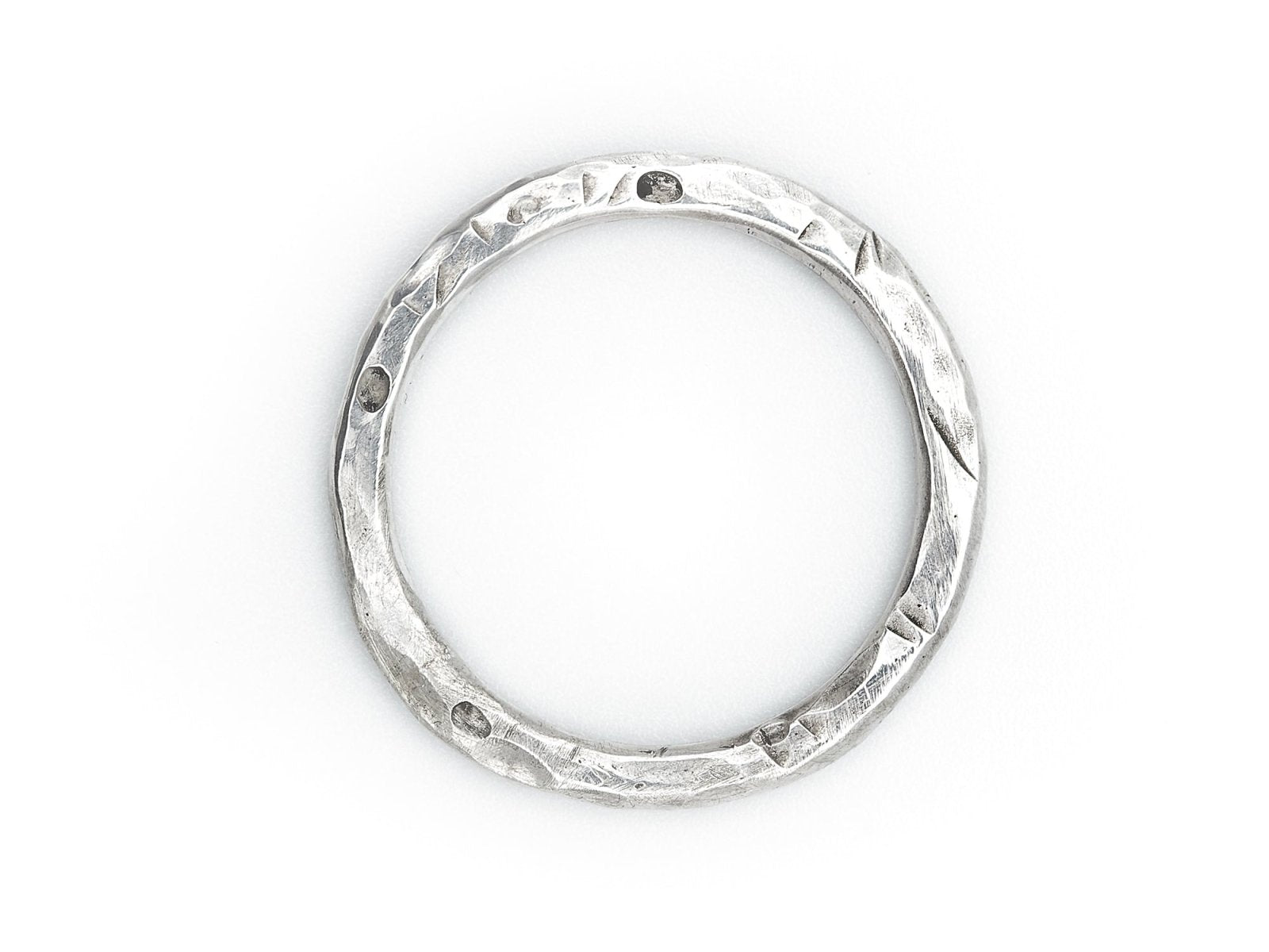 Ring aus 925 Sterling Silber grob geschmiedet für Herren - Männer Silberring